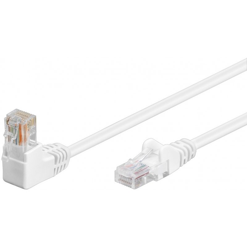 KABEL PATCHCORD CAT 5E 1X90 U/UTP 0,25M BIAŁY