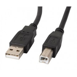 LANBERG Kabel USB-A(M)->USB-B(M) 2.0 1M CZARNY