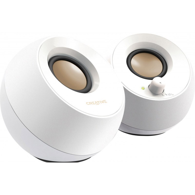 Creative Labs Głośniki Pebble 2.0 USB białe Creative Labs Głośniki Pebble 2.0 USB białe