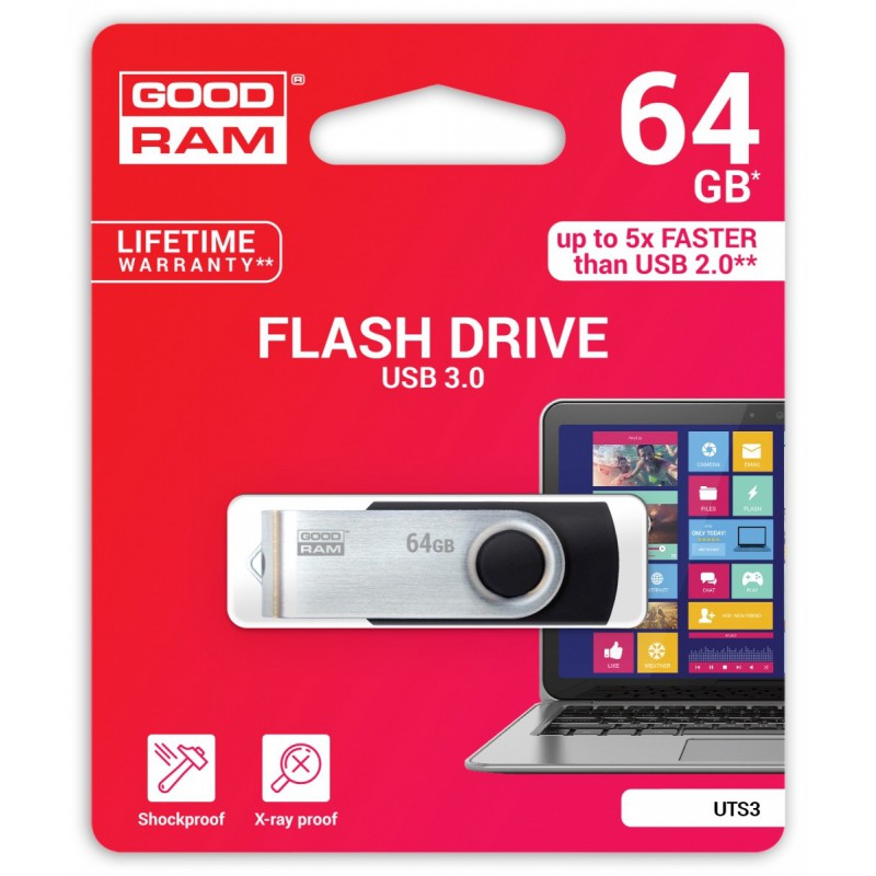 GOODRAM TWISTER CZARNY 64GB USB3.0