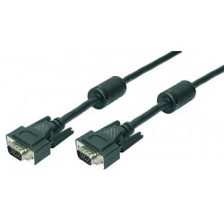 LogiLink Kabel danych m/m VGA 2x Ferryt, 5m 