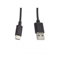 LANBERG Kabel USB-C -> USB-A M/M 1M 2.0 czarny 