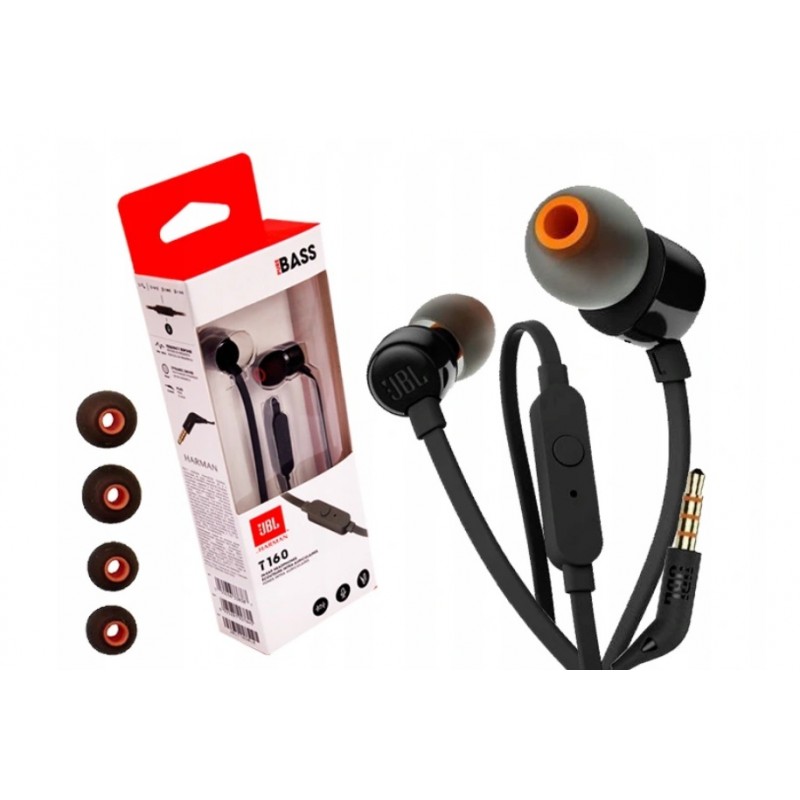 JBL T160 SŁUCHAWKI przewodowe PURE BASS / mikrofon