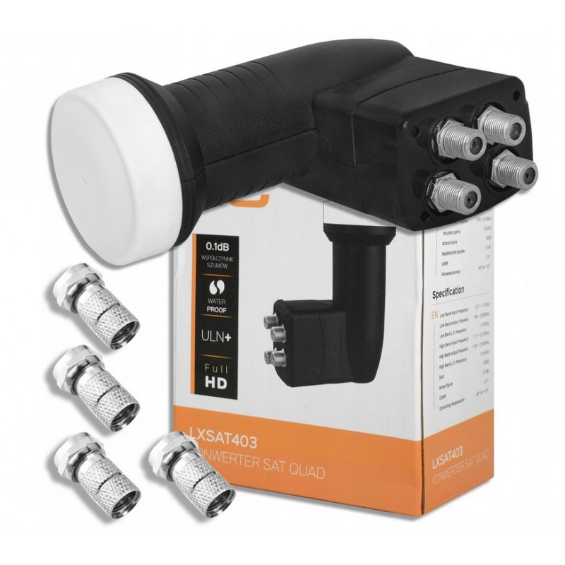 KONWERTER SAT QUAD FULL HD 4K CYFROWY POLSAT NC+