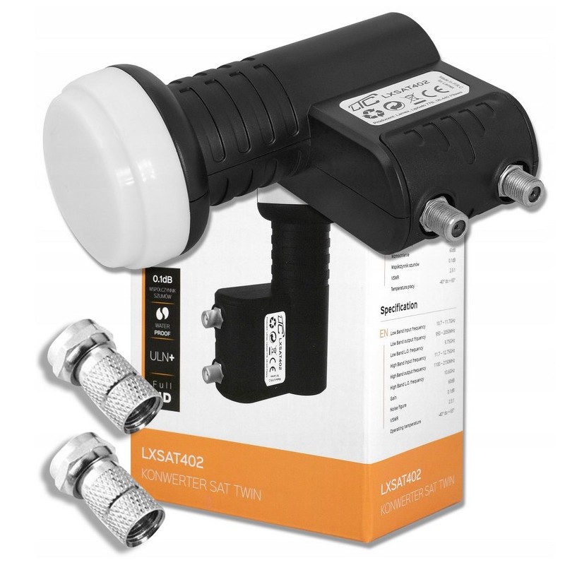 KONWERTER SAT TWIN FULL HD 4K CYFROWY POLSAT NC+