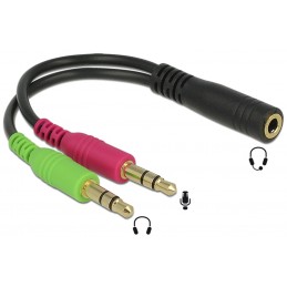 Jack 3,5mm M do 2xJack 3,5mm F