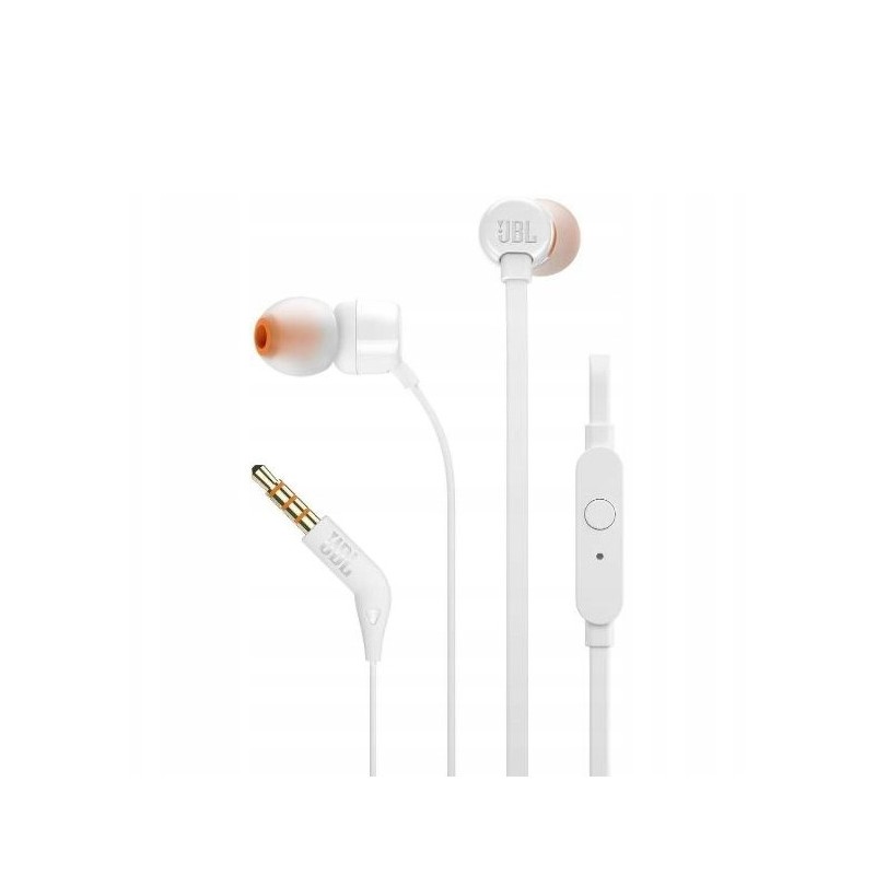 Słuchawki dokanałowe JBL T110 białe