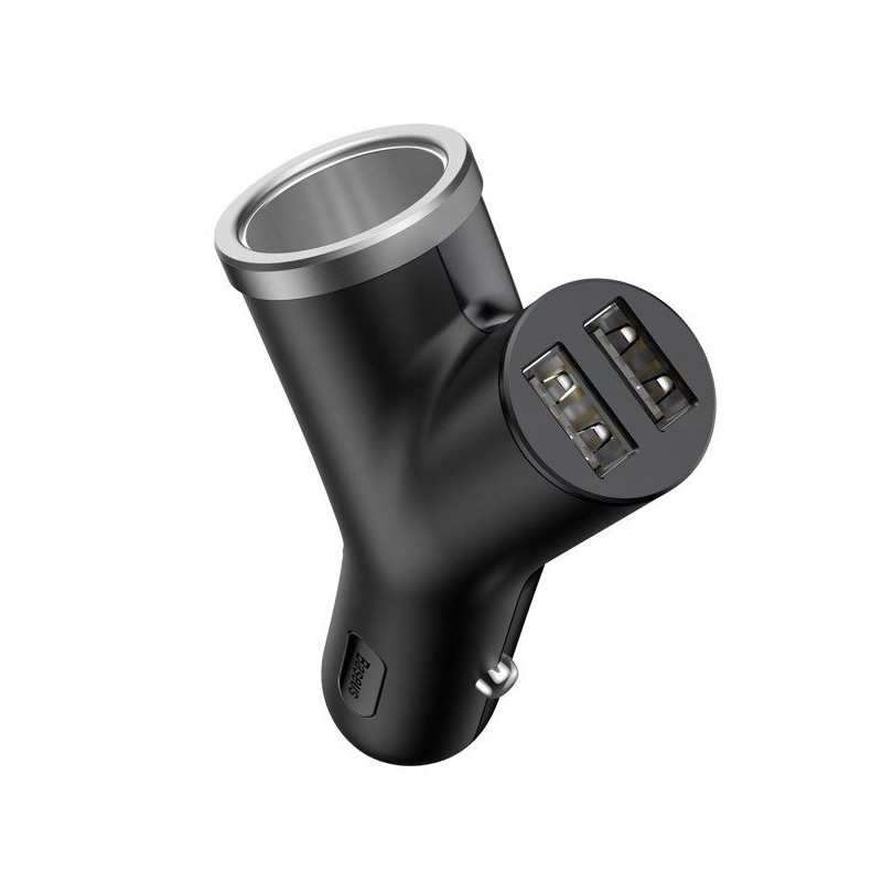 BASEUS ŁADOWARKA SAMOCHODOWA 2xUSB 40W+ZAPALNICZKA