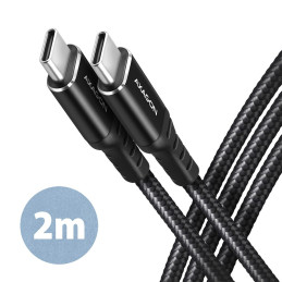 AXAGON BUCM-CM20AB Kabel USB-C - USB-C 2.0, 2m, PD