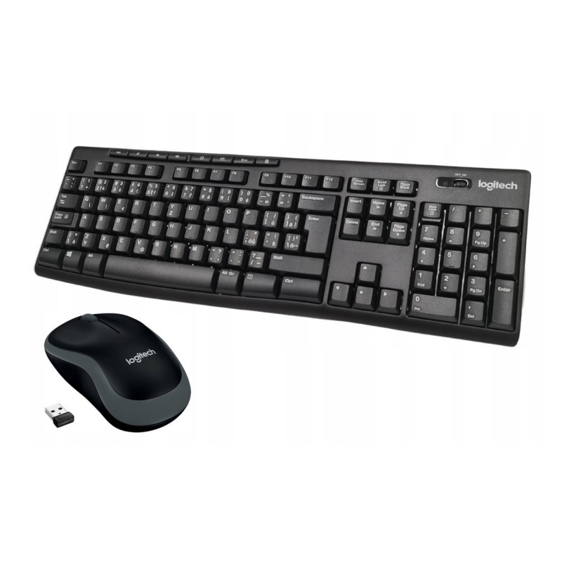 Klawiatura i mysz Logitech MK270 USB Czarne bezprz