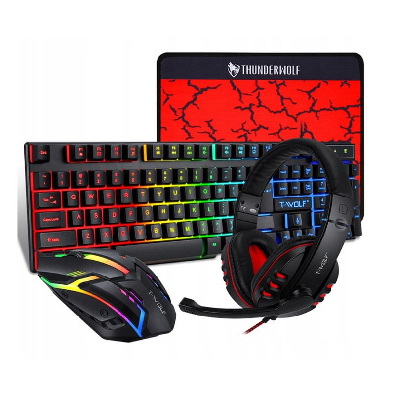 Zestaw gamingowy T-WOLF TF800 klawiatura, myszka, 