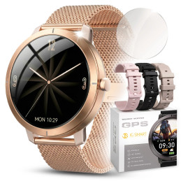 SMARTWATCH DAMSKI JG X76 WODOODPORNY GPS - ZŁOTY